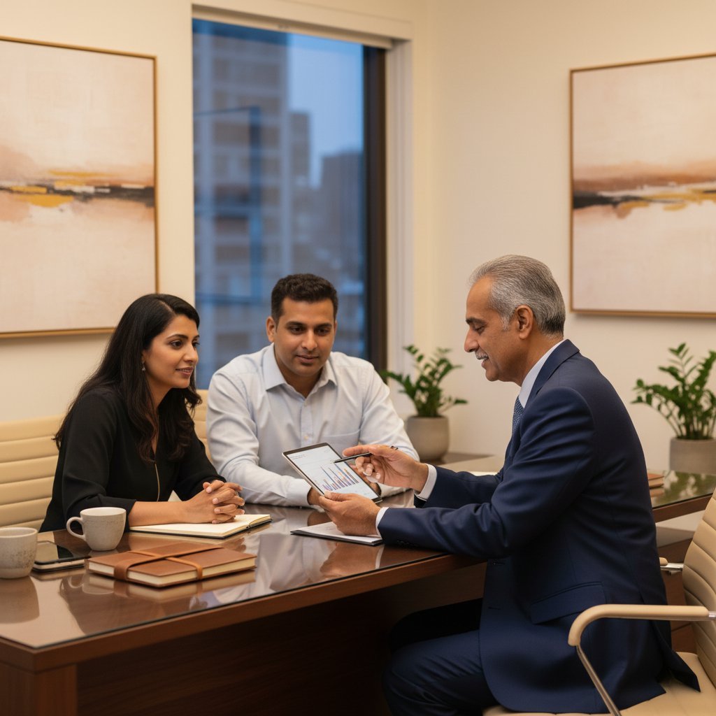 Privy Advisory wealth advisor consulting with clients